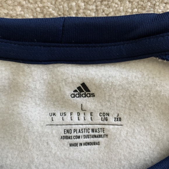 Adidas Georgia Tech Aeroready‎ Sweatshirt Sz L Gray Crewneck Logo NCAA - Picture 4 of 10